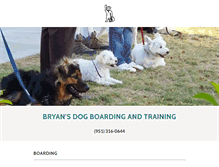 Tablet Screenshot of bryansdogboarding.com